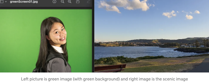컴퓨터 비전으로 파이썬을 사용해 녹색 배경을 다른 이미지로 교체하는 방법